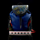 Christian Louboutin-Backpack-BL SPIKES-Leather Outer Metal Spikes Magnetic Closure Rubber Bottom-fabriqe.com