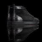 Christian Louboutin-Louis Flat High Spiked Toe-Product Code: 1150410 Colour: Black Black 2014 Release, Discontinued Material: Leather Suede Patent Crystal Spikes-fabriqe.com