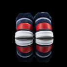 Chanel-CC Sneakers-CC Logo on side Corduroy Material, Leather, Suede. Navy, Grey, Red Rubber Sole 2018 Release Limited Stock-fabriqe.com