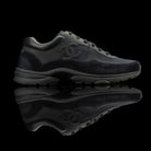 Chanel-CC Sneakers-Pre Order Duration (3-5 Working Days) CC Logo on side Black Rubber Sole 2018 Release Limited Stock Chanel CCs crafted in mixed fabric sports CC branding on the side. Nylon at vamp, leather touch at back and suede line finish grabs the s
