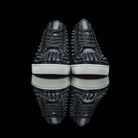 Christian Louboutin-Louis Flat-Product Code: 1101083 Colour: Black White 2015 Release Material: Suede Velours, Metal Spikes-fabriqe.com