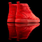 Christian Louboutin-Louis Flat High-Product Code: 3161213 Colour: Poivre Rosso/Red Discontinued Material: Suede/Velour-fabriqe.com